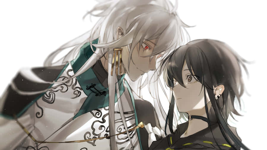 Anime Couple Romantic Moment Wallpaper