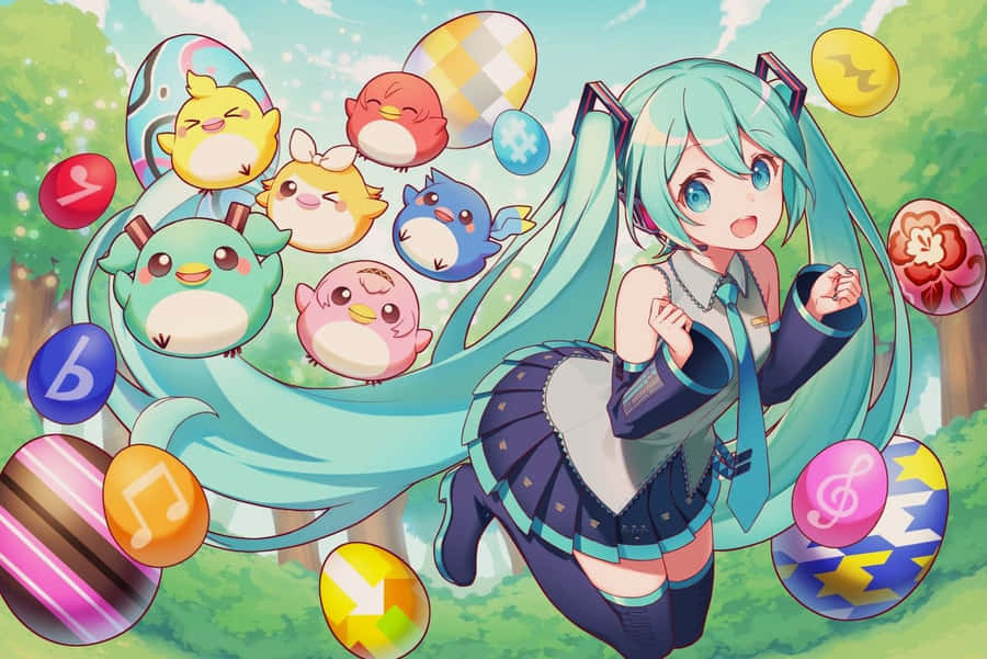 Anime Easter Celebration Wallpaper