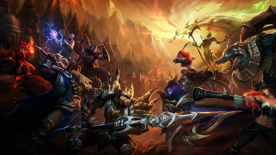 Anime Fight League Of Legends Characters Wallpaper