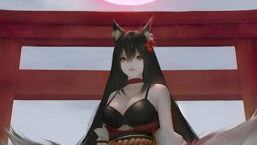 Anime Fox Spirit Girl Wallpaper