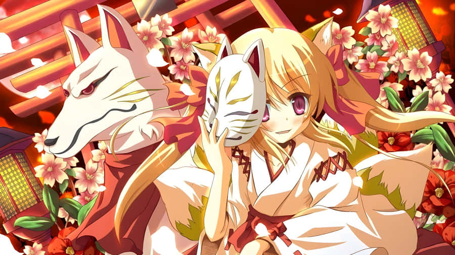 Anime Fox Spirit Mask Wallpaper