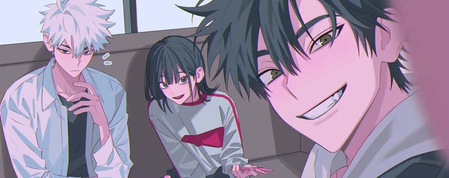 Anime Friends Hanging Out Wallpaper