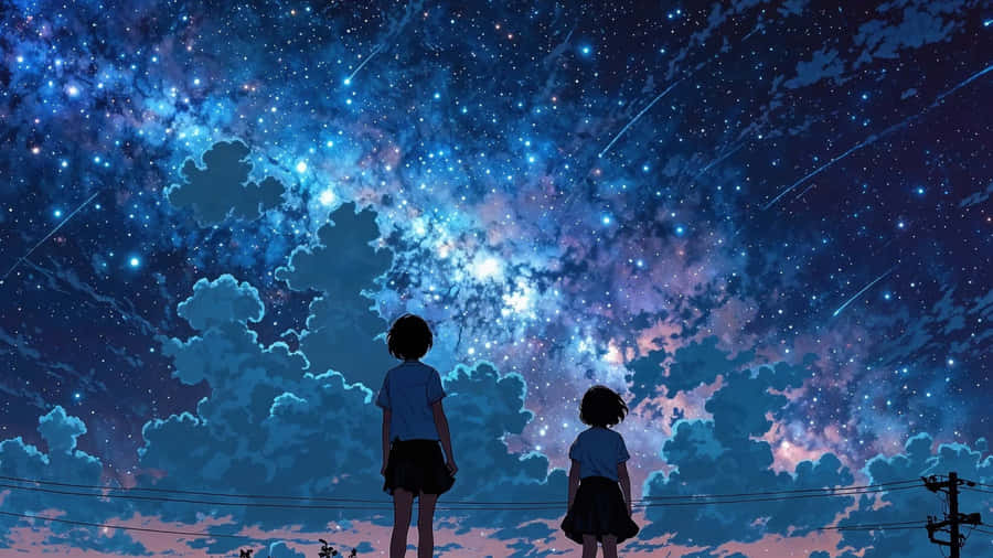 Anime Galaxy Night Sky Wallpaper