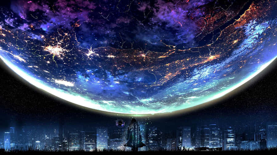 Anime Galaxy Nightscape Wallpaper