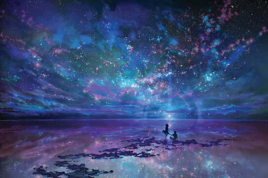 Anime Galaxy Starry Night Wallpaper