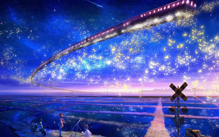 Anime Galaxy Starry Night Wallpaper