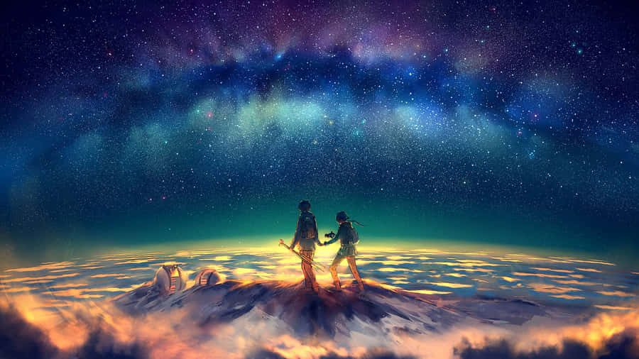 Anime Galaxy Starry Night Wallpaper