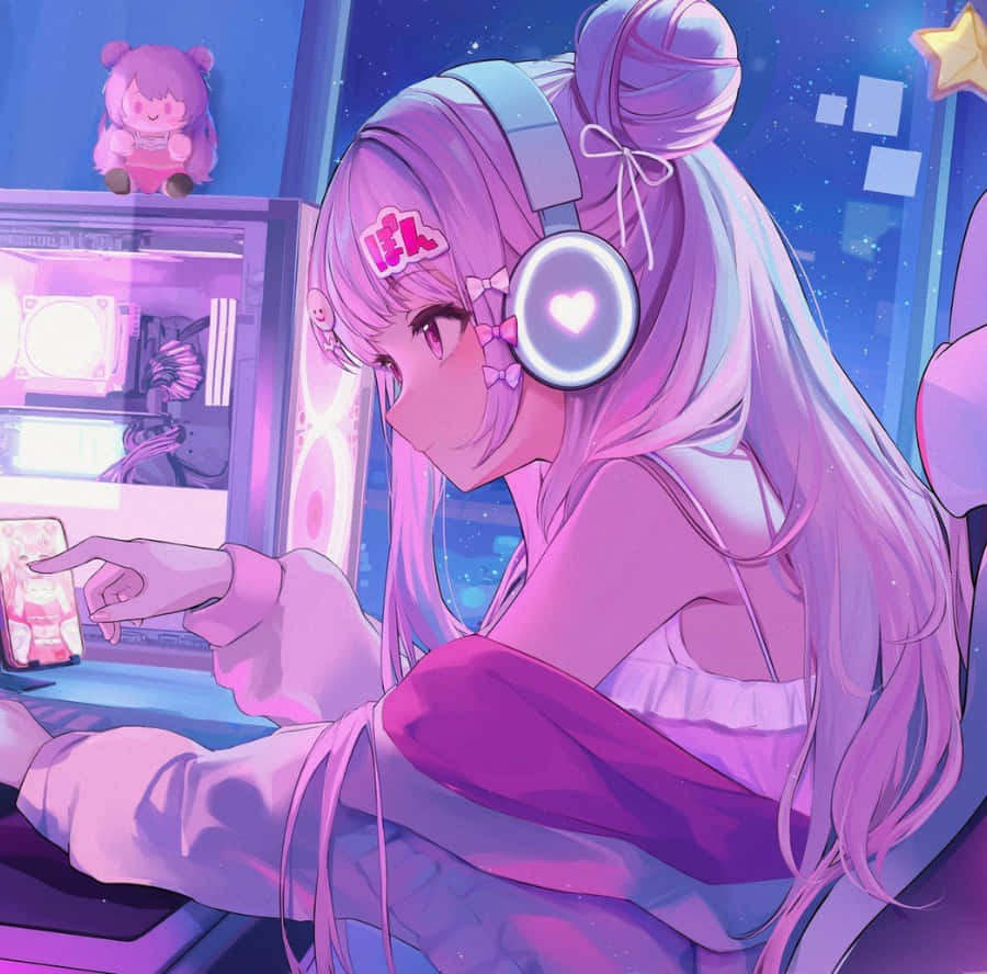 Anime Gamer Girl Pfp Wallpaper