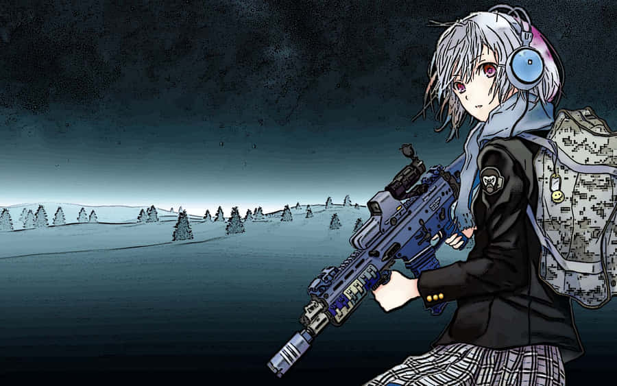Anime Girl Tactical Battle Wallpaper