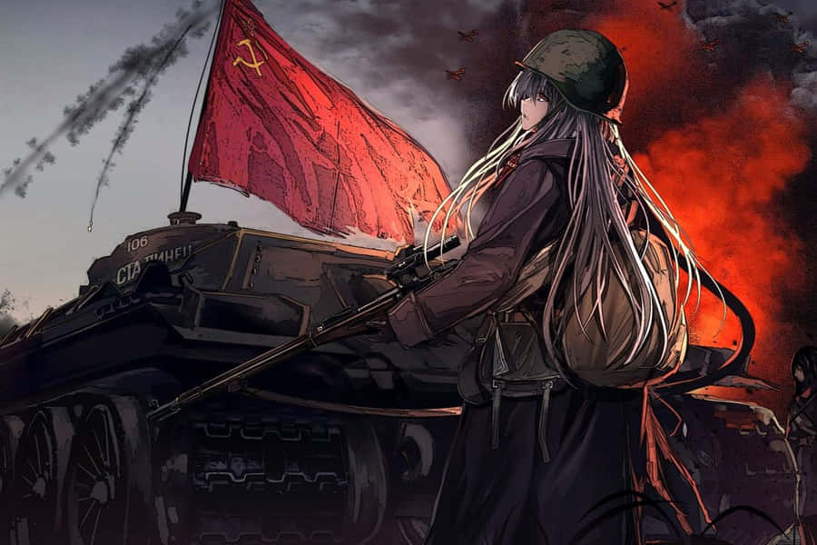 Anime Girl With Tank Wallpaper