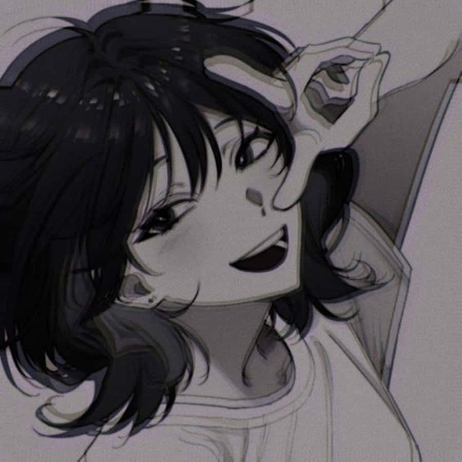 Anime Girls Pfp Peace Sign Wallpaper