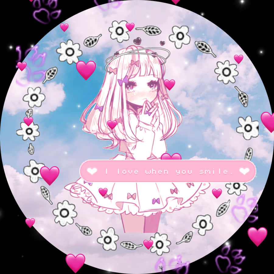 Anime Girls Pfp Pink Aesthetic Wallpaper