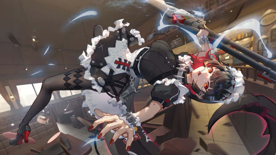 Anime Gothic Maid Action Wallpaper