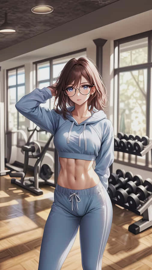 Anime Gym Girl Fitness Wallpaper