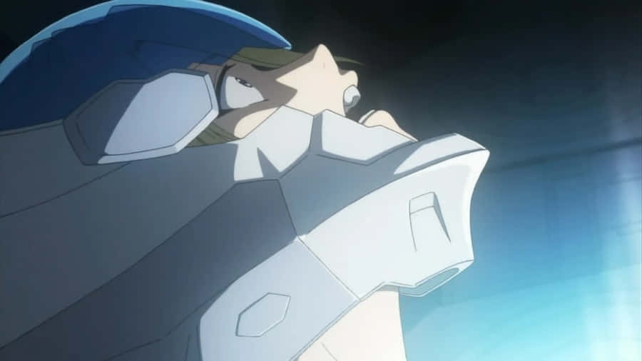 Anime Mecha Pilot Gazing Upward Wallpaper