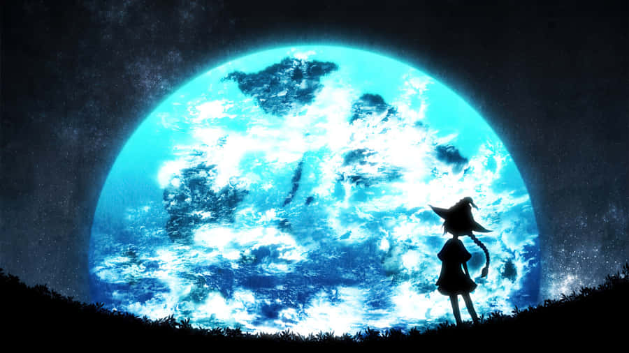 Anime Moonlit Night Wallpaper