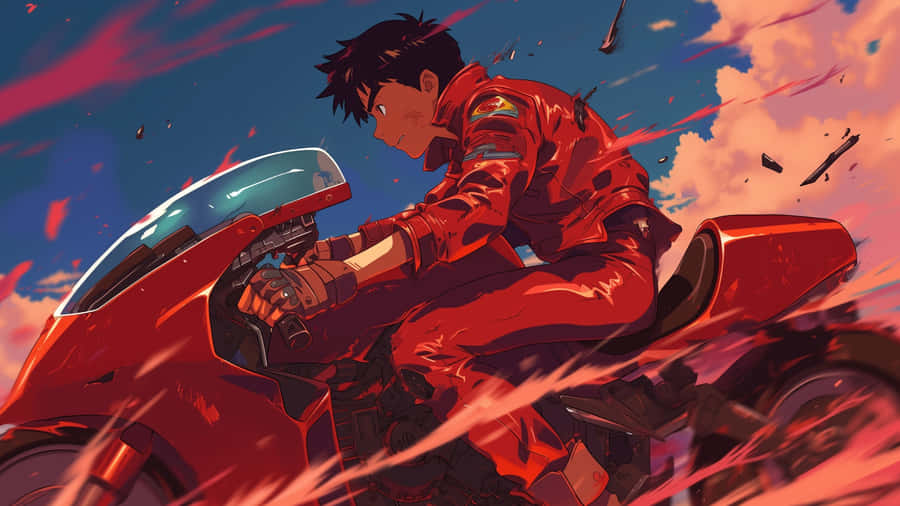 Anime Motorcycle Rider Wallpaper