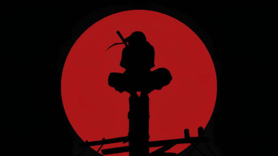 Anime Red Moon Scene Wallpaper