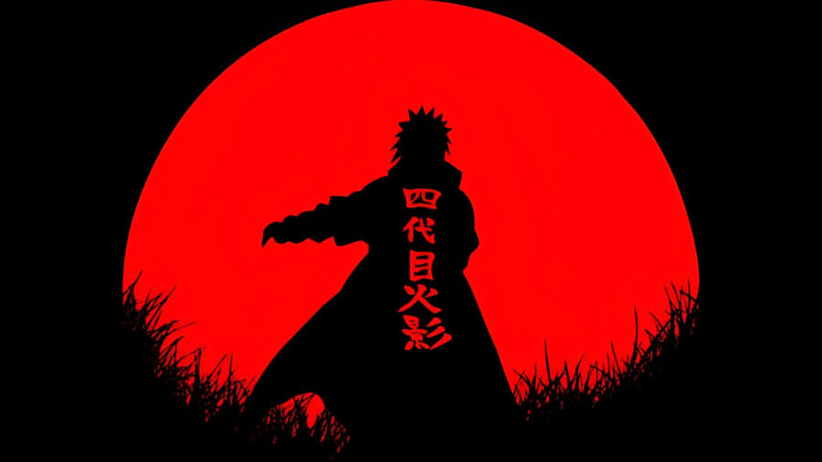 Anime Red Moon Scene Wallpaper