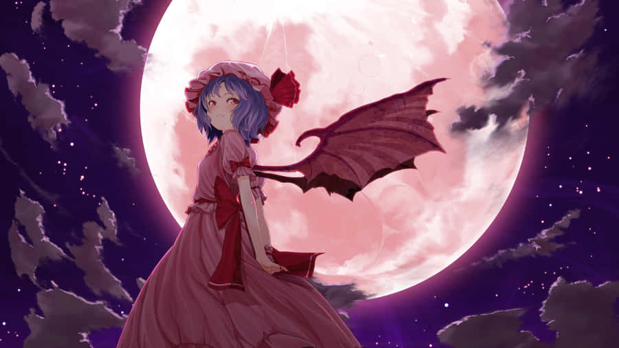 Anime Red Moon Vampire Wallpaper
