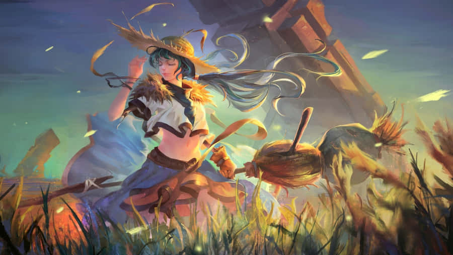 Anime Summer Festival Scene Wallpaper