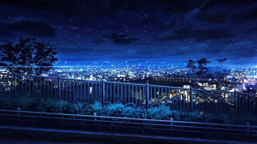 Anime Summer Nightscape Wallpaper