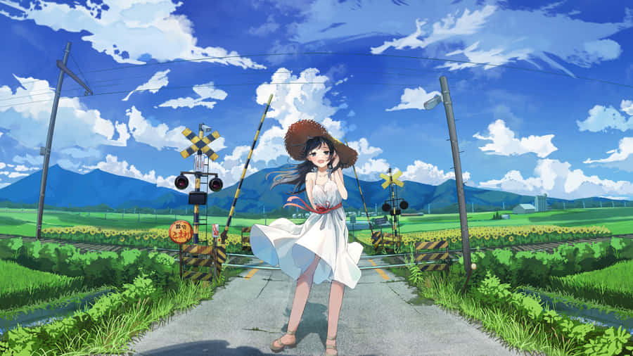 Anime Summer Road Trip Wallpaper
