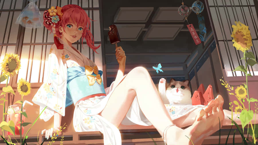 Anime Summer Vibes Wallpaper