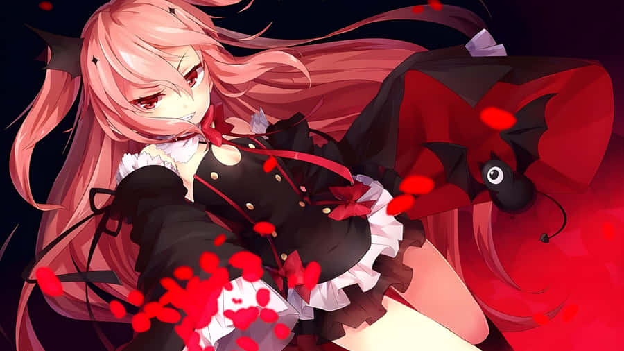 Anime Vampire Girl Dark Elegance Wallpaper