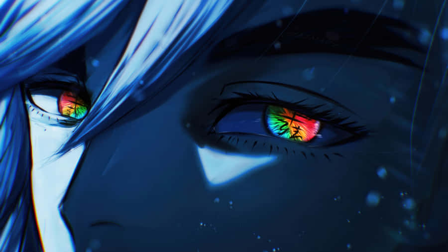 Anime Villain With Rainbow Eyes Wallpaper