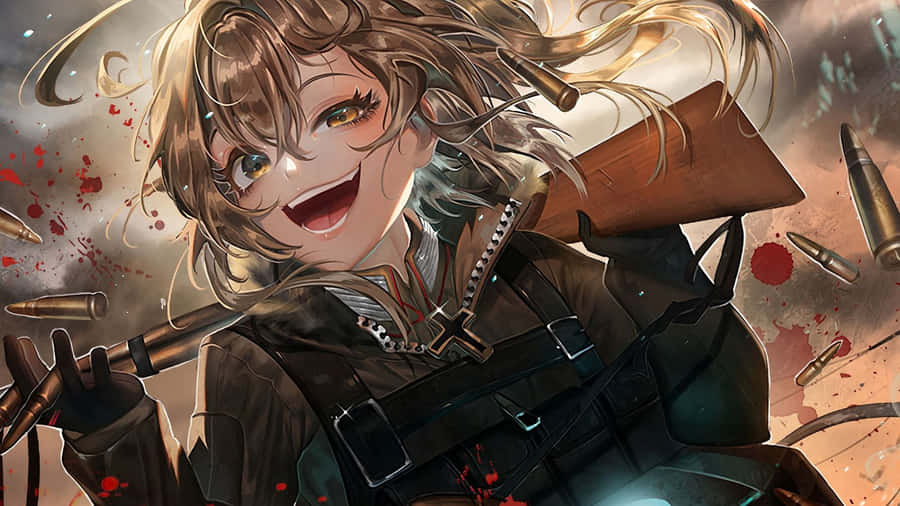 Anime Villainous Smile Wallpaper