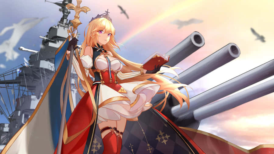 Anime War Battleship Commander Wallpaper
