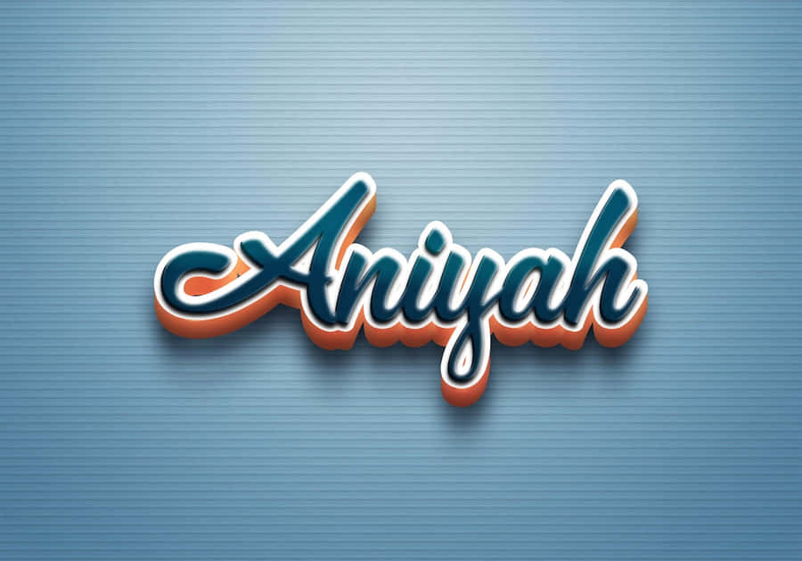 Aniyah3 D Name Design Wallpaper