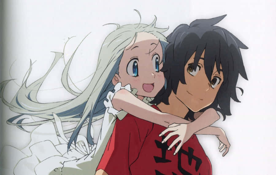 Anohana Characters Embrace Wallpaper