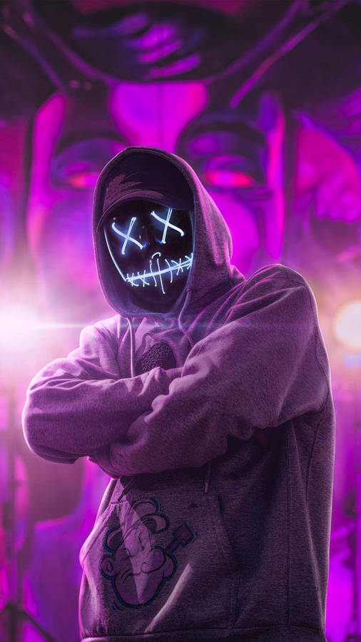 Anonymity In The Cyber World - Man In Hacker Mask Wallpaper