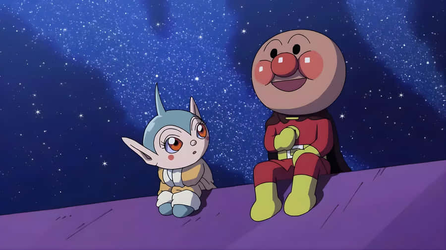 Anpanman And Melonpanna Star Gazing Wallpaper