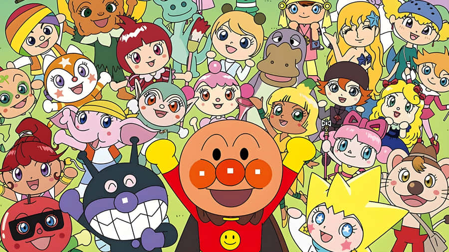 Anpanman Characters Group Wallpaper
