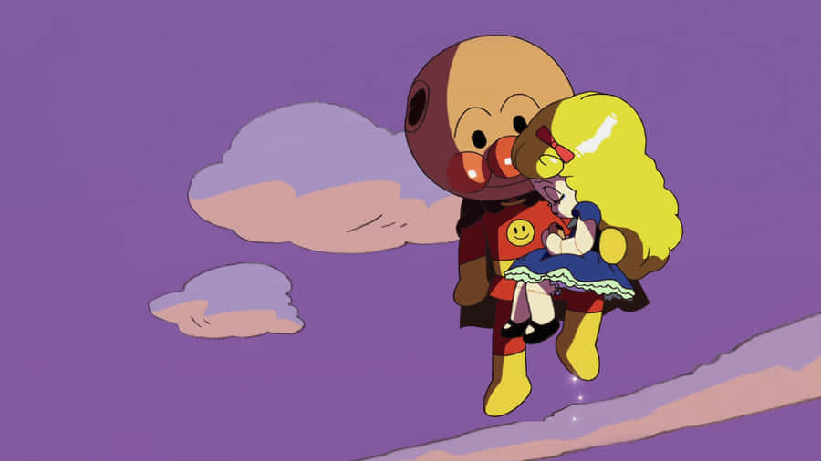 Anpanman Rescues Girl Wallpaper