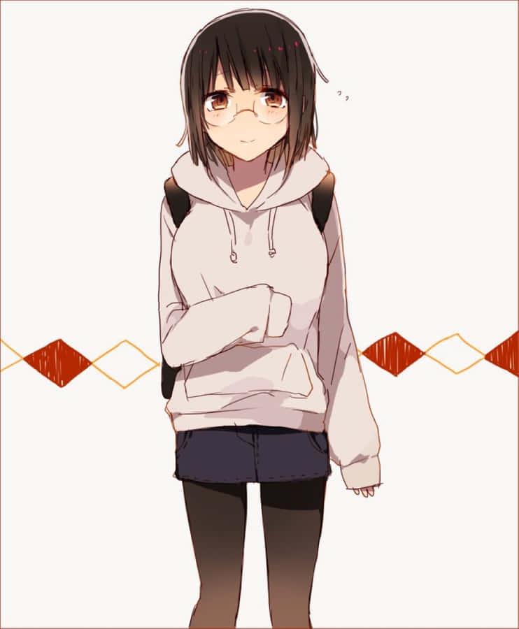 Anri Sonohara Striking A Pose In Her School Uniform. Wallpaper