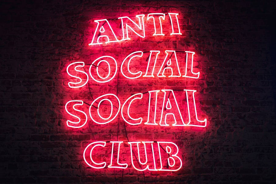 Anti Social Social Club Red Led Wallpaper