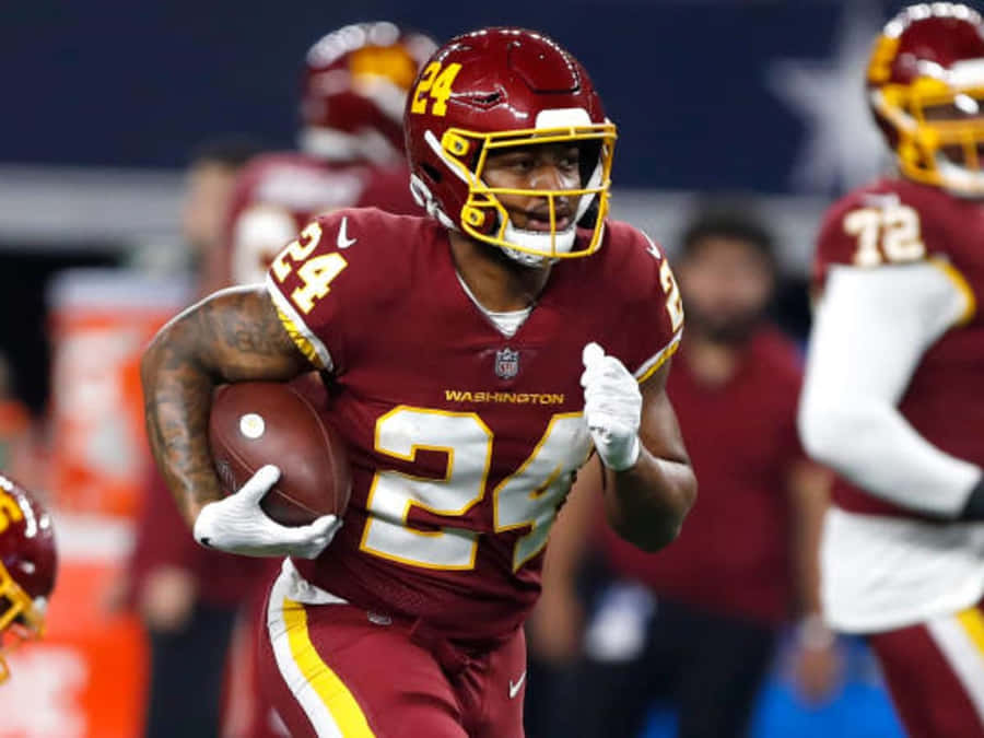 Antonio Gibson Washington Football Team Action Wallpaper