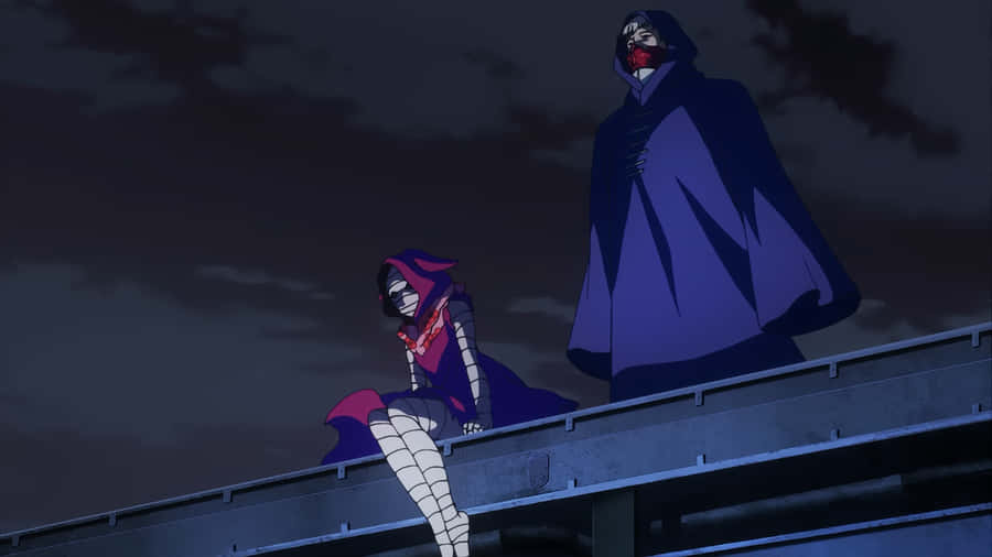 Aogiri Tree Standing Tall Against A Blood-red Sky Wallpaper