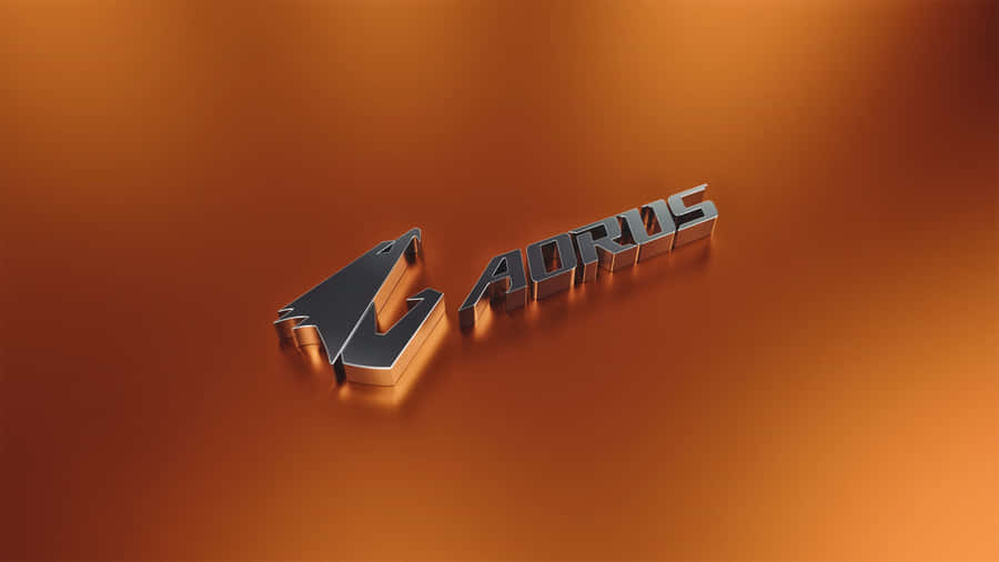 Aorus Brand Logoon Orange Background Wallpaper