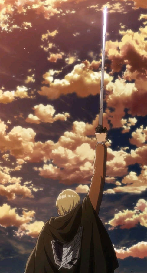 Aot Erwin Raising Sword Wallpaper