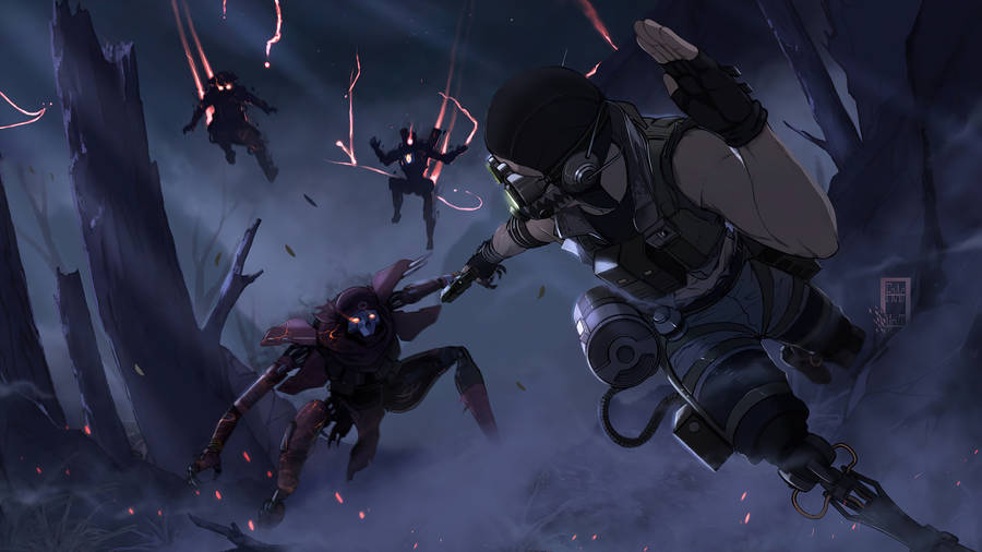 Apex Legends Octane Black Background Wallpaper