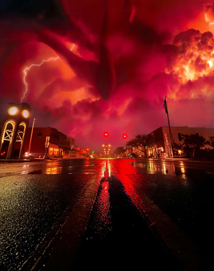 Apocalyptic_ Thunderstorm_ Over_ City Wallpaper