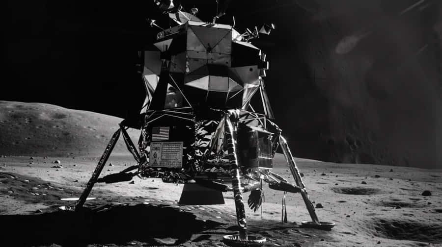 Apollo Lunar Module On Moon Surface Wallpaper