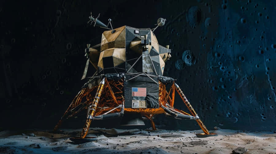 Apollo Lunar Module On Moon Surface Wallpaper