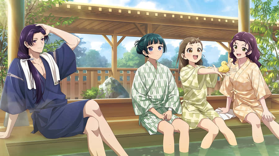 Apothecary Diaries Characters Relaxing Wallpaper