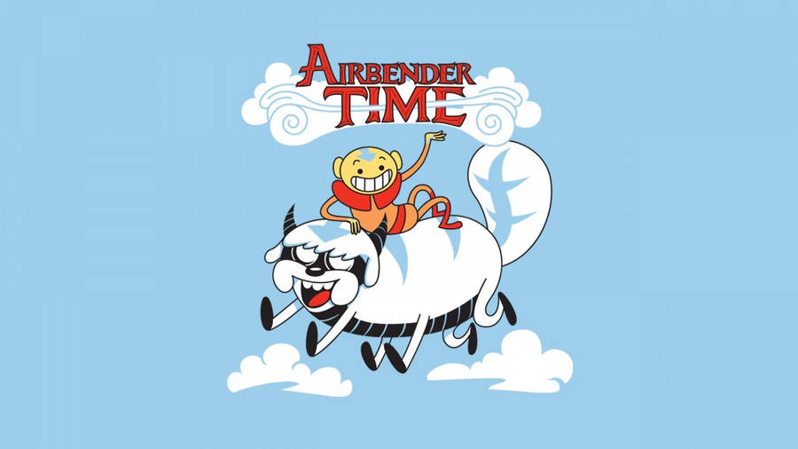 Appa And Aang Airbender Time Wallpaper